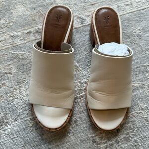 Frye Cindy mule heeled sandals